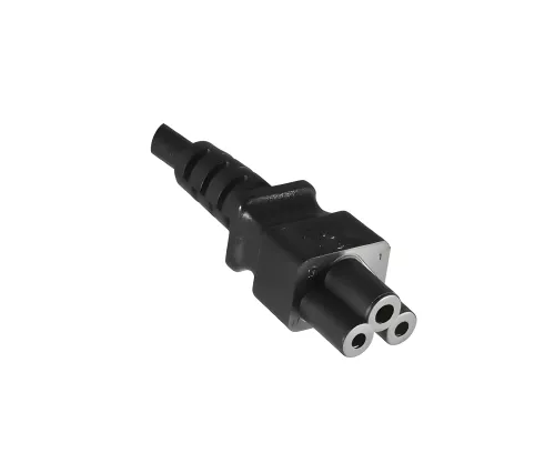 Cold appliance cable C14 to C5, 0,75mm², extension, VDE, black, length 1,80m