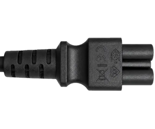 Kabel sieciowy Szwajcaria typu J (częściowo izolowany) do C5, 0,75 mm², homologacja: SEV, czarny, długość 1,80 m