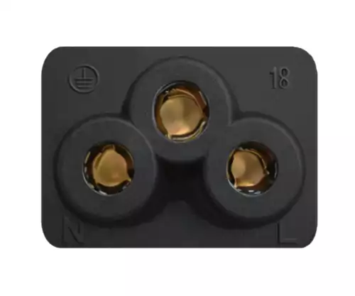 Netkabel Engeland UK type G 3A naar C5, 0,75mm², goedkeuring: ASTA, zwart, lengte 1,80m