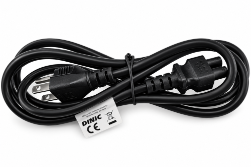 Cable de alimentación América EE.UU. NEMA 5-15P, tipo B a C5, AWG18, SVT, aprobación UL, negro, longitud 1,80m