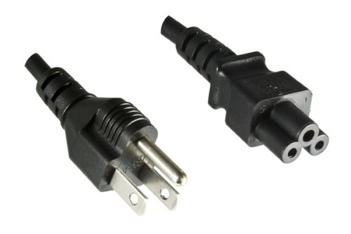 Power Cable America USA NEMA 5-15P, Type B to C5, AWG18, SVT, Approvals: UL/CSA, black, length 1.80m