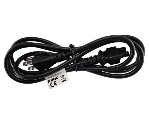 Cabo de alimentação América EUA NEMA 5-15P, tipo B a C5, AWG18, SVT, aprovação UL, preto, comprimento 1,80m