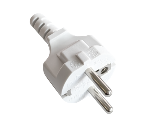 Netzkabel Europa CEE 7/7 auf C5, 0,75mm², CEE 7/7/IEC 60320 auf C5, VDE, weiß, DINIC Box mit Euroloch, Länge 1,80m