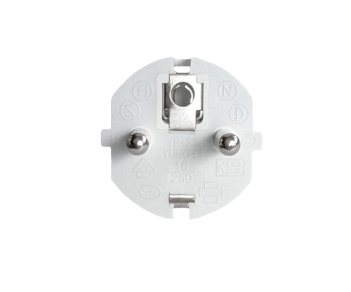 Netzkabel Europa CEE 7/7 auf C5, 0,75mm², CEE 7/7/IEC 60320 auf C5, VDE, weiß, DINIC Box mit Euroloch, Länge 1,80m