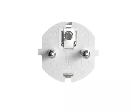 Cabo de rede eléctrica Europa CEE 7/7 a C5, 0,75mm², VDE, branco, comprimento 1,80m