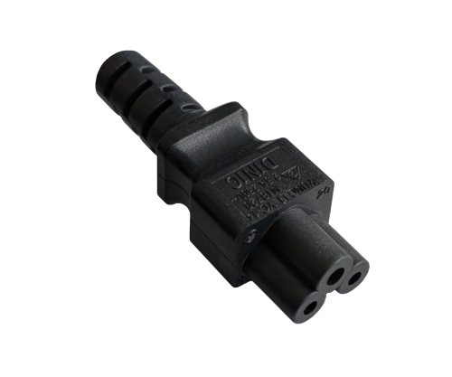 Netzkabel Europa CEE 7/7 auf C5, 0,75mm², VDE, schwarz, Länge 1,80m