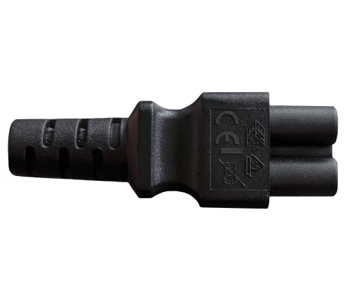 Cablu de rețea Europa CEE 7/7 până la C5, 0,75mm², VDE, negru, lungime 1,80m