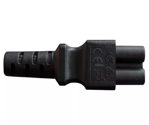 Мрежов кабел Europe CEE 7/7 до C5, 0.75mm², VDE, черен, дължина 1.80m