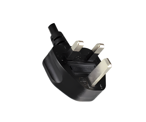 Cavo di rete Inghilterra UK tipo G 5A a C5 90°, 0,75 mm², omologazione: ASTA, nero, lunghezza 1,80 m