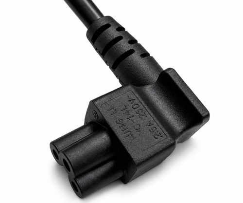 Cabo de rede Inglaterra Reino Unido tipo G 5A a C5 90°, 0,75mm², aprovação: ASTA, preto, comprimento 1,80m