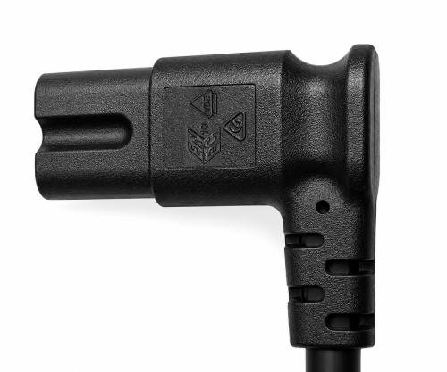 Cablu de alimentare Australia tip I la C7 90°, 0,75mm², SAA, negru, lungime 1,80m