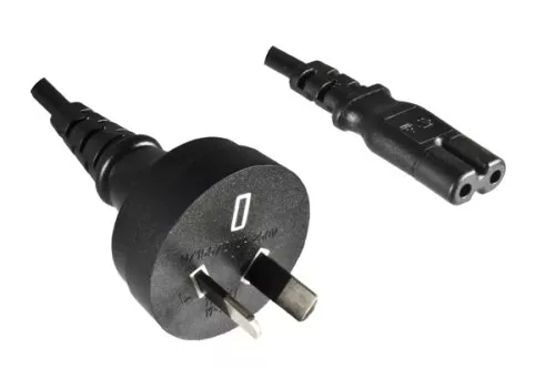 Cavo di alimentazione Australia tipo I - C7, 0,75 mm², SAA, nero, lunghezza 1,80 m