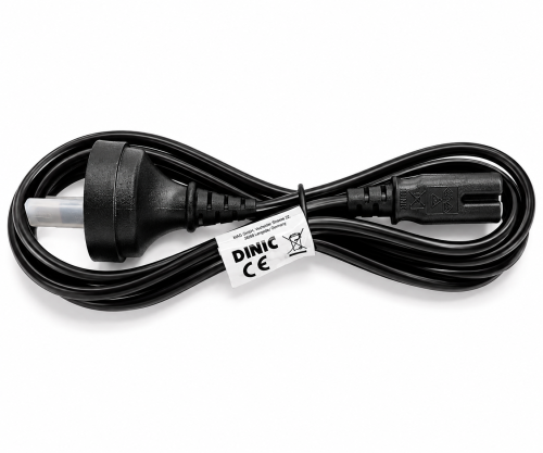 Cablu de alimentare Australia tip I la C7, 0,75mm², SAA, negru, lungime 1,80m