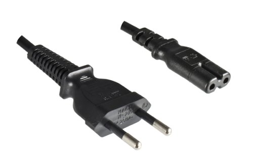 Power cable Brazil type C to C7, 0.75mm², INMETRO, black, length 1.80m