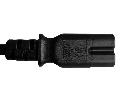 Maitinimo kabelis Brazilijos C-C7 tipo, 0,75 mm², INMETRO, juodas, 1,80 m ilgio