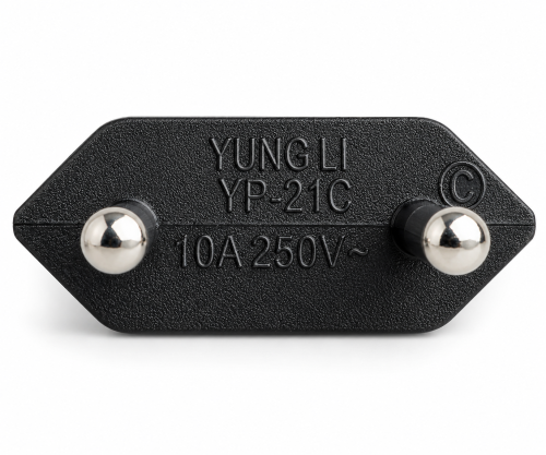 Cablu de alimentare Brazilia tip C la C7, 0,75mm², INMETRO, negru, lungime 1,80m