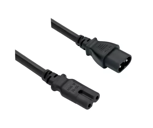 Cavo di alimentazione da C8 a C7, 0,75 mm², VDE, nero, lunghezza 2,00 m Cavo di alimentazione da C8 a C7, 0,75 mm², VDE, nero, lunghezza 2,00 m