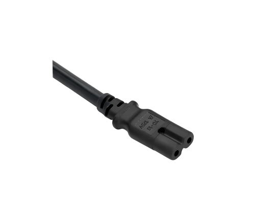 Prodlužovací napájecí kabel C8-C7, 0,75 mm², VDE, černý, délka 2,00 m