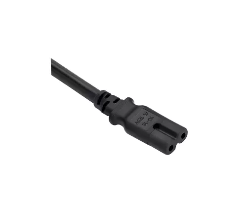 Power cable C8 to C7 extension, 0.75mm², VDE, black, length 2.00m Power cable C8 to C7 extension, 0.75mm², VDE, black, length 2.00m