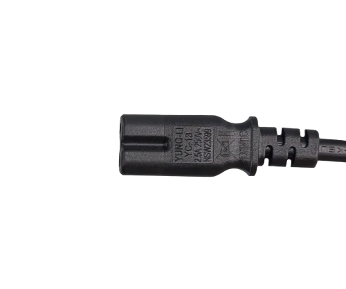 Netzkabel C8 auf C7 Verlängerung, 0,75mm², VDE, schwarz, Länge 2,00m
