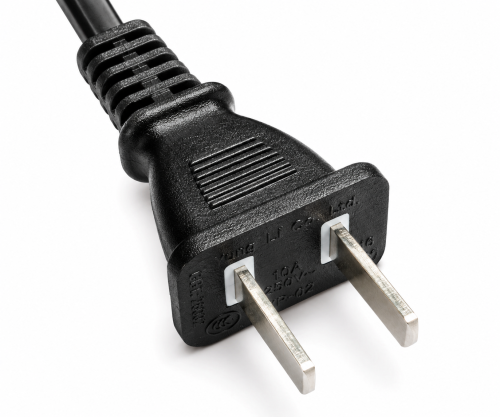 Netzkabel China NEMA 1-15P, Typ A auf C7,