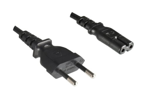 Mains cable Israel type C to C7, 0.75mm², approval: SII, black, length 1.80m