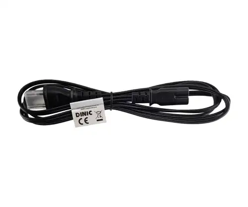 Mains cable Japan type A to C7, 0.75mm², approvals: JET/PSE, VFF, black, length 1.80m