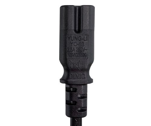Netzkabel Eurostecker Typ C auf C7, 0,75mm², Eurostecker/IEC 60320-C7, VDE, schwarz, Länge 0.50m, DINIC Box