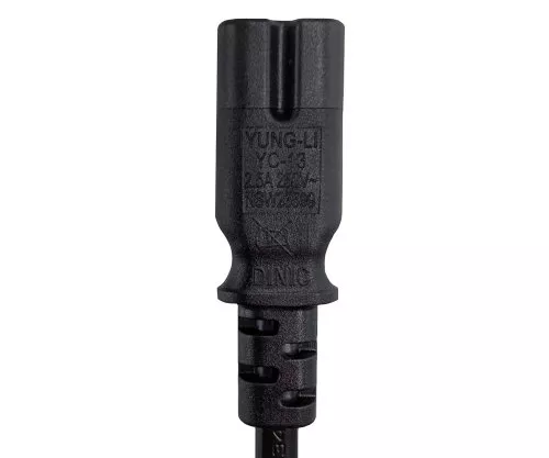 Napájecí kabel Euro zástrčka typ C na C7, 0,75 mm², Euro zástrčka/IEC 60320-C7, VDE, černý, délka 1,80 m, krabice DINIC