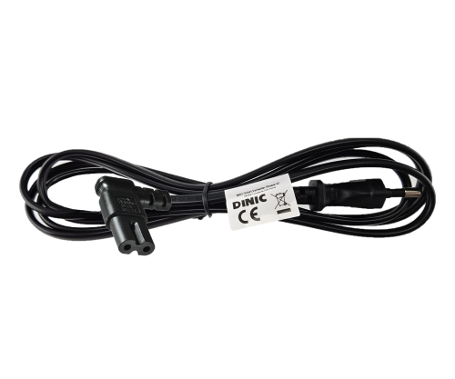 Napajalni kabel KOREA 2pin do C7 90°, 0,75 mm², homologacija: oznaka KC (KTL), črn, dolžina 1,80 m