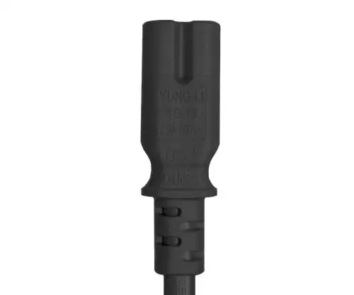 Cable de alimentación COREA de 2 clavijas a C7, H03VVH2-F, 0,75 mm², homologación: marca EK (KTL), negro, longitud 1,80 m