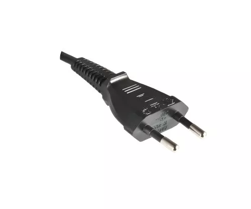 Netzkabel Typ C Schweiz auf C7, 0,75mm², CH 2-Pin, IEC 60884-1, SEV, schwarz, Länge 1,80m