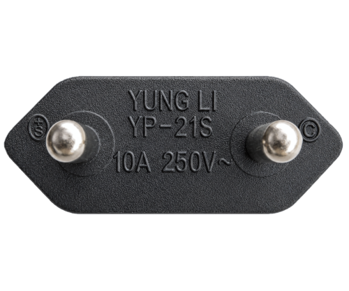 Καλώδιο δικτύου τύπου C Switzerland έως C7, 0,75mm², CH 2-pin, IEC 60884-1, SEV, μαύρο, μήκος 1,80m