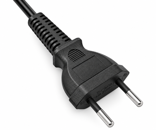 Kabel sieciowy typu C Switzerland do C7, 0,75 mm², 2-stykowy CH, IEC 60884-1, SEV, czarny, długość 1,80 m