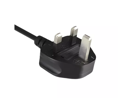 Cable de red Inglaterra UK tipo G 3A a C7, 0,75 mm², homologación: ASTA, HK, Safety Mark, negro, 1,80 m