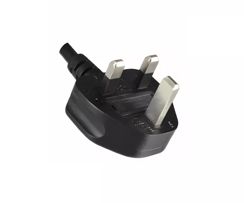 Netzkabel England UK Typ G 3A auf C7 gewinkelt (unten), 0,75mm², Zulassung: ASTA, schwarz, Länge 1,80m Netzkabel England UK Typ G 3A auf C7 gewinkelt (unten), 0,75mm², Zulassung: ASTA, schwarz, Länge 1,80m