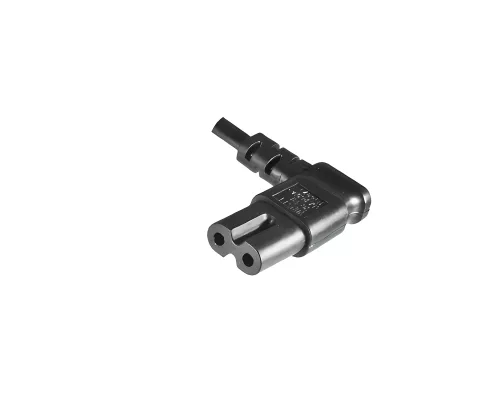 Mains cable England UK type G 3A to C7 angled (left, right), 0.75mm², approval: ASTA, black, length 1.80m
