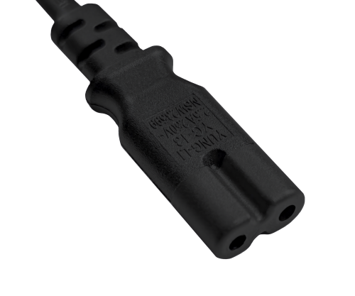 Cabo de rede England UK tipo G 3A a C7, 0,75 mm², aprovação: ASTA, HK, marca de segurança, preto, 1,80 m