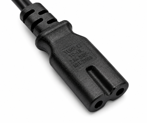 Καλώδιο δικτύου Αγγλίας τύπου G 3A έως C7, 0,75mm², έγκριση: ASTA, HK, σήμα ασφαλείας, μαύρο, 1,80m