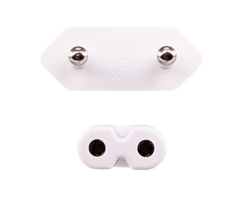 Câble secteur prise européenne type C sur C7, 0,75mm², VDE, blanc, longueur 2,00m