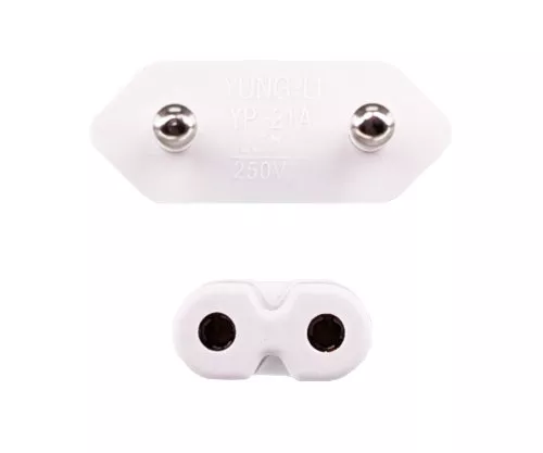 Napájecí kabel Euro zástrčka typ C na C7, 0,75 mm², Euro zástrčka/IEC 60320-C7, VDE, bílý, krabice DINIC s Euro otvorem, délka 2,00 m