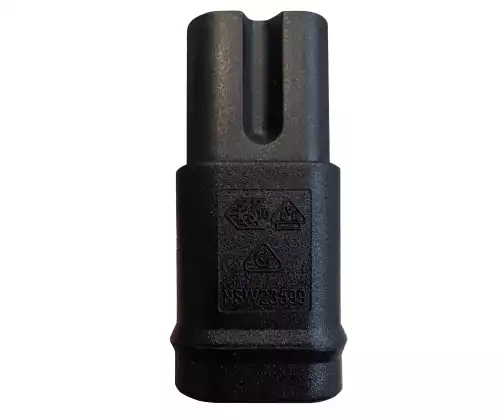 Maitinimo kabelis Australija I tipo su C7 90° apačia, 0,75 mm², SAA, juodas, 2,00 m ilgio