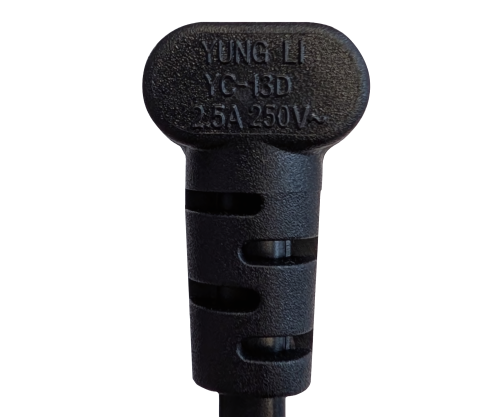 Cabo de alimentação Austrália tipo I para C7 90° inferior, 0,75mm², SAA, preto, comprimento 2,00m