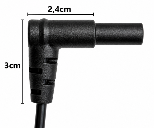 Cablu de rețea Australia tip I la C7 90° jos, 0.75mm², SAA, negru, lungime 2.00m