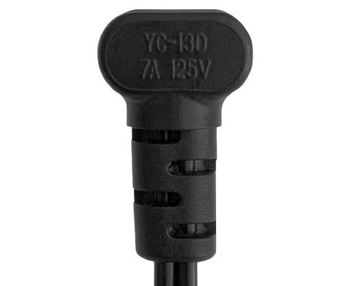 Omrežni kabel Japonska, tip A do C7 90° spodaj, homologacija: PSE, VFF, črn, dolžina 1,80 m