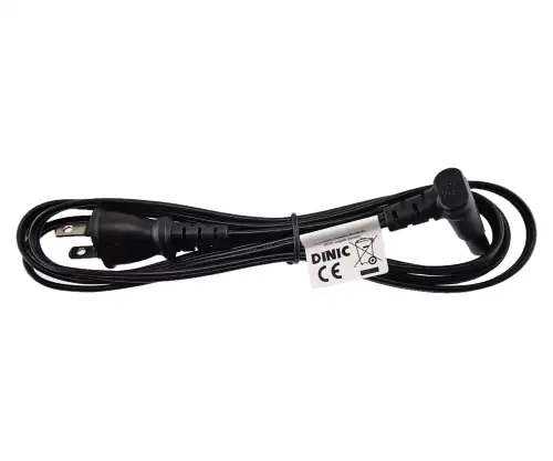 Netkabel Japan type A naar C7 90° onder, goedkeuring: PSE, VFF, zwart, lengte 1,80m