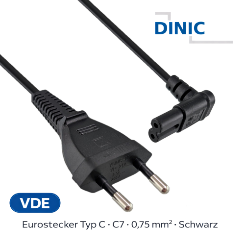 Eurostecker Typ C auf C7 90° unten