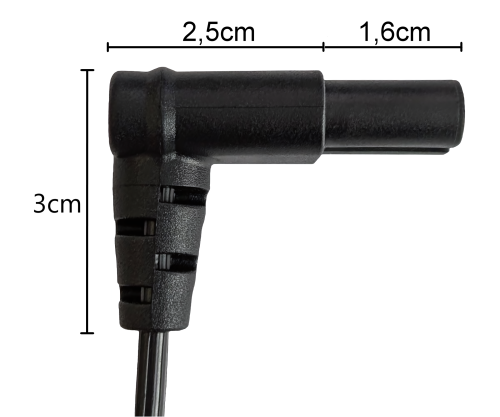 Euro-pistik tüüp C kuni C7 90° põhja, 0.75mm², VDE, must, pikkus 2.00m