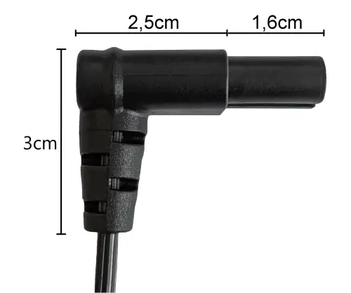 Euro-pistik tüüp C kuni C7 90° põhja, 0.75mm², VDE, must, pikkus 2.00m