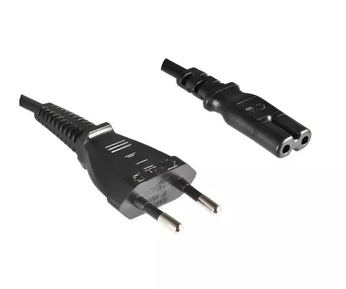 Netzkabel Eurostecker Typ C auf C7, 0,75mm², VDE, schwarz, Länge: 10,00m Netzkabel Eurostecker Typ C auf C7, 0,75mm², VDE, schwarz, Länge: 10,00m